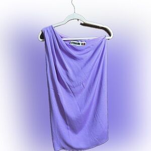 Lavender one shoulder dress